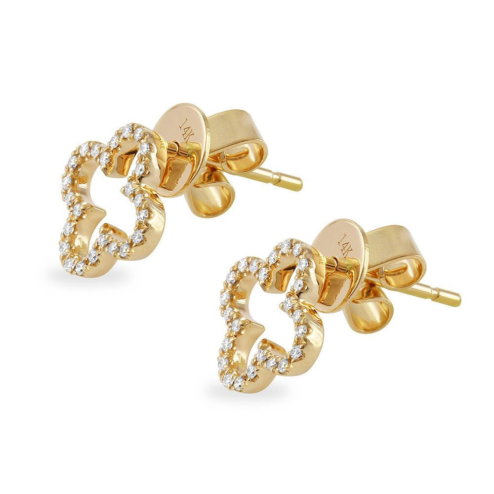 14 Carat Clover Earrings - Tregali