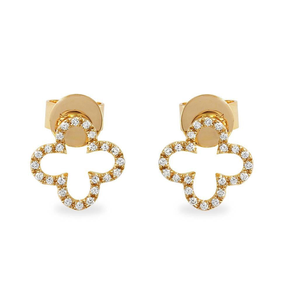 14 Carat Clover Earrings - Tregali