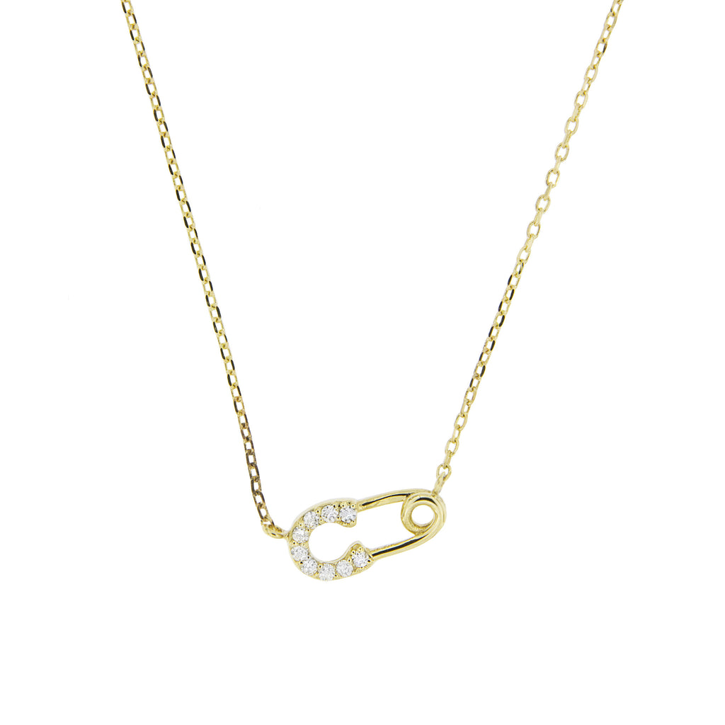 14 Carat Lucky Safety Pin Necklace - 2