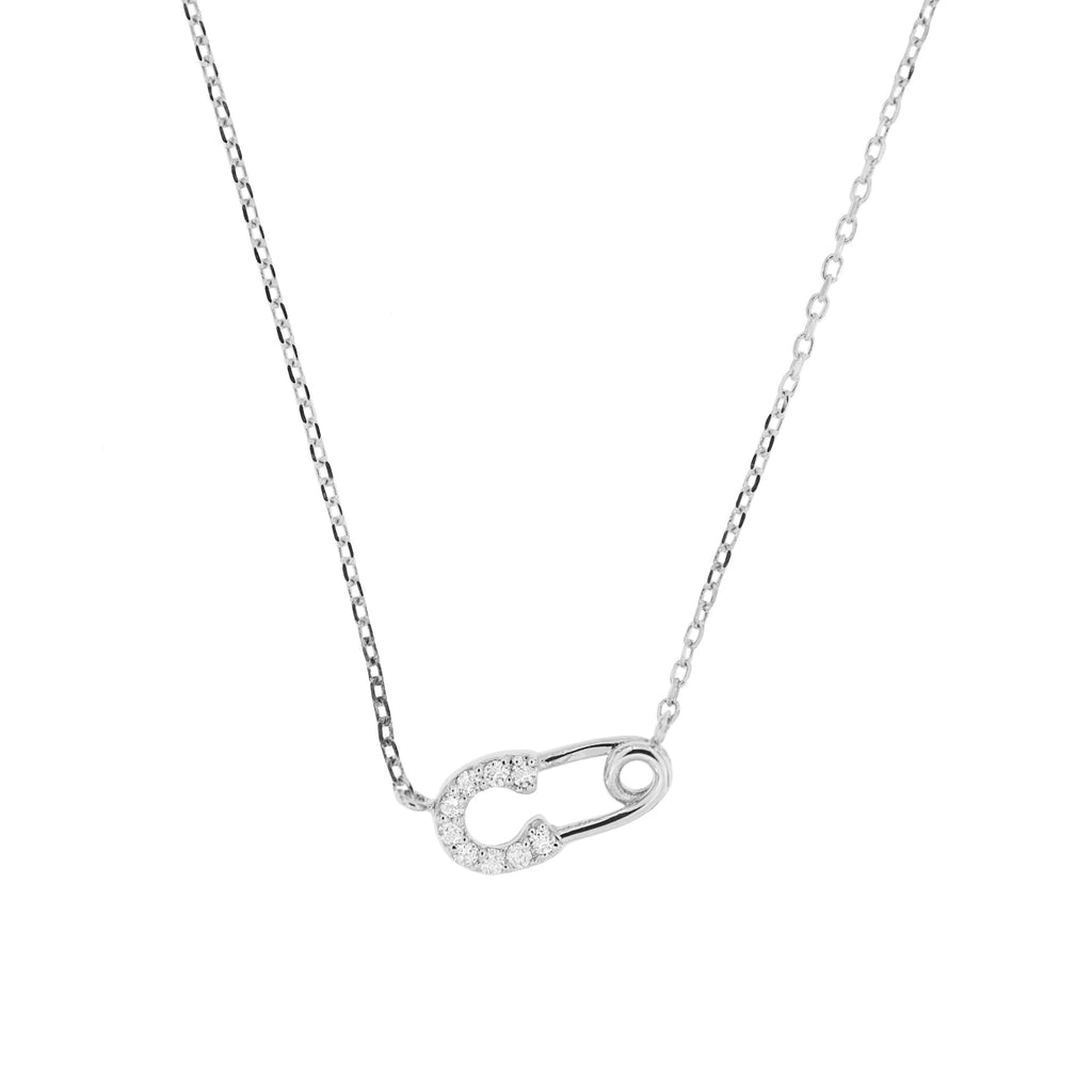 14 Carat Lucky Safety Pin Necklace