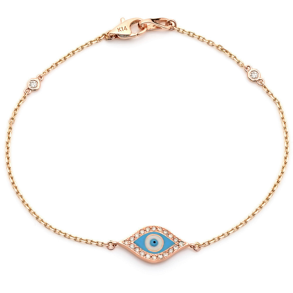 Rose Gold Evil Eye Bracelet