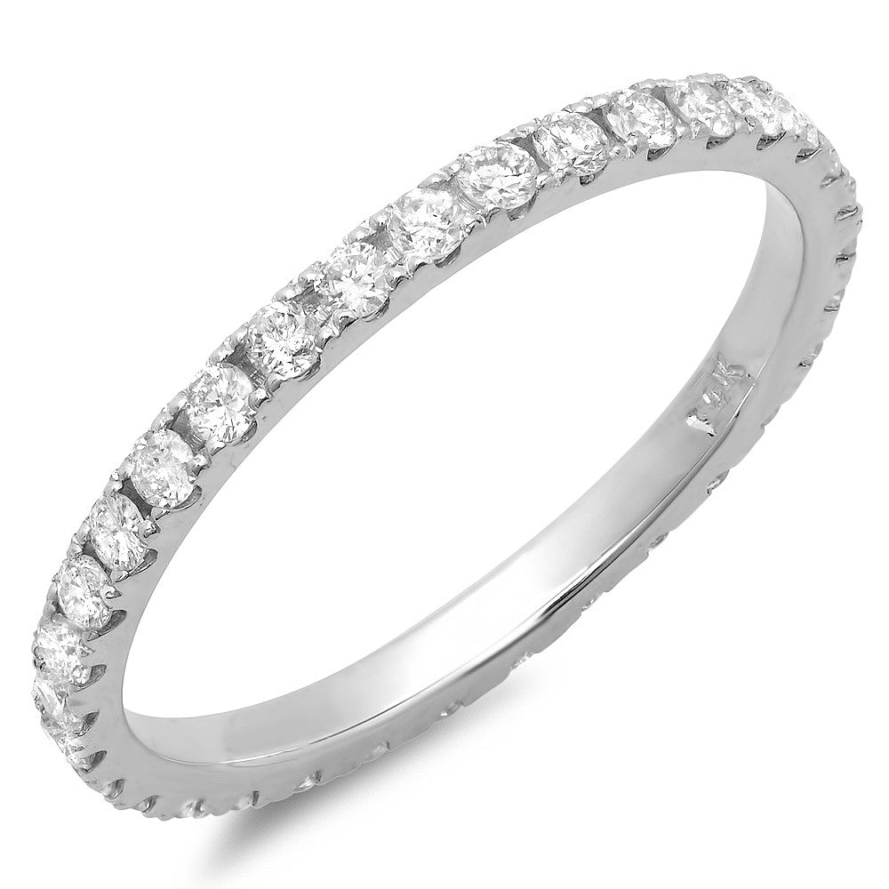 Women's Eternity Band with Four Prong Setting and 33 Round Diamonds