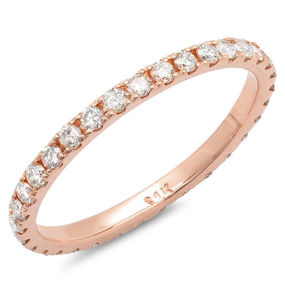 Women's Eternity Band with Four Prong Setting and 33 Round Diamonds - Tregali