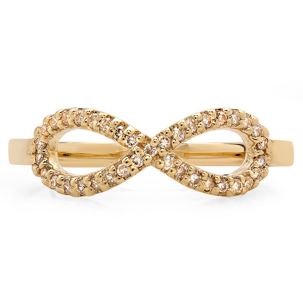 The Tregali Infinity Ring with 37 Round Diamonds in 14K gold - Tregali