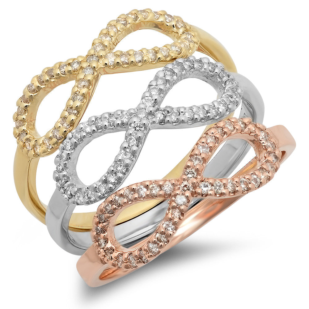 The Tregali Infinity Ring with 37 Round Diamonds in 14K gold - Tregali