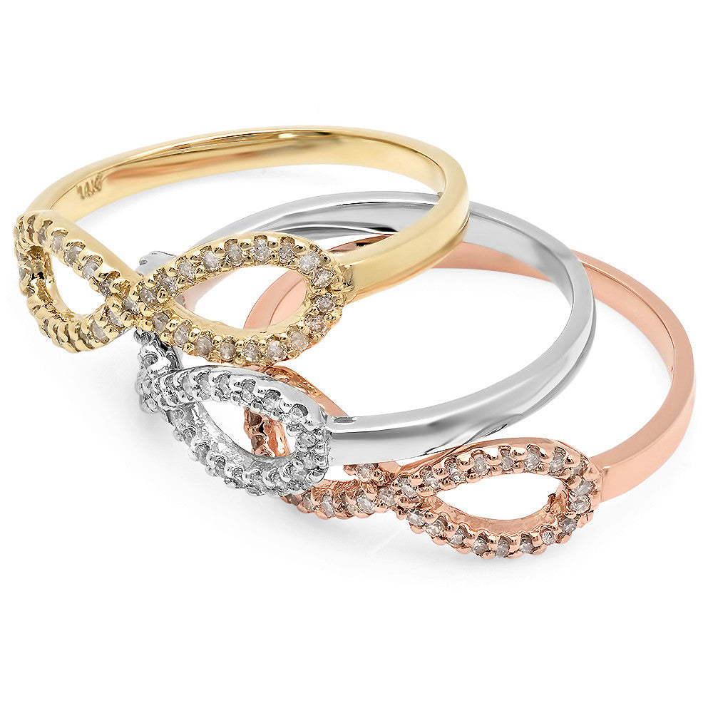 The Tregali Infinity Ring with 37 Round Diamonds in 14K gold - Tregali